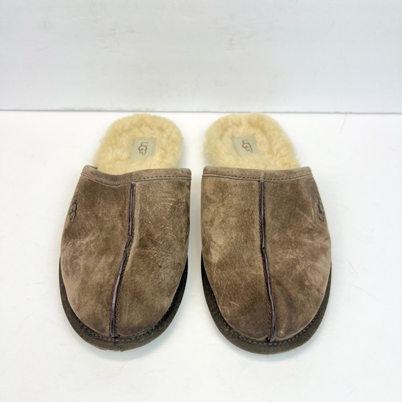 UGG Australia Classic Scuff Shearling Men’s Size 9 Slippers Brown Fur Lined 5776 main image 5